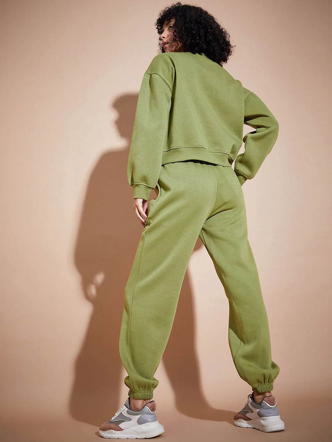 SASSAFRAS BASICS Fleece Oversized Sweatshirt With Joggers - Image 4