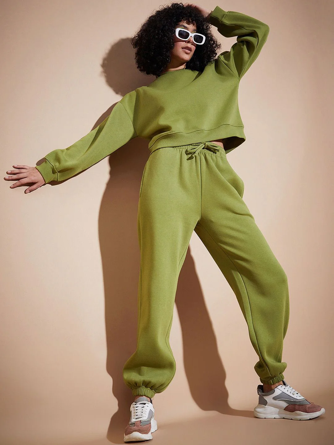 SASSAFRAS BASICS Fleece Oversized Sweatshirt With Joggers - Image 6