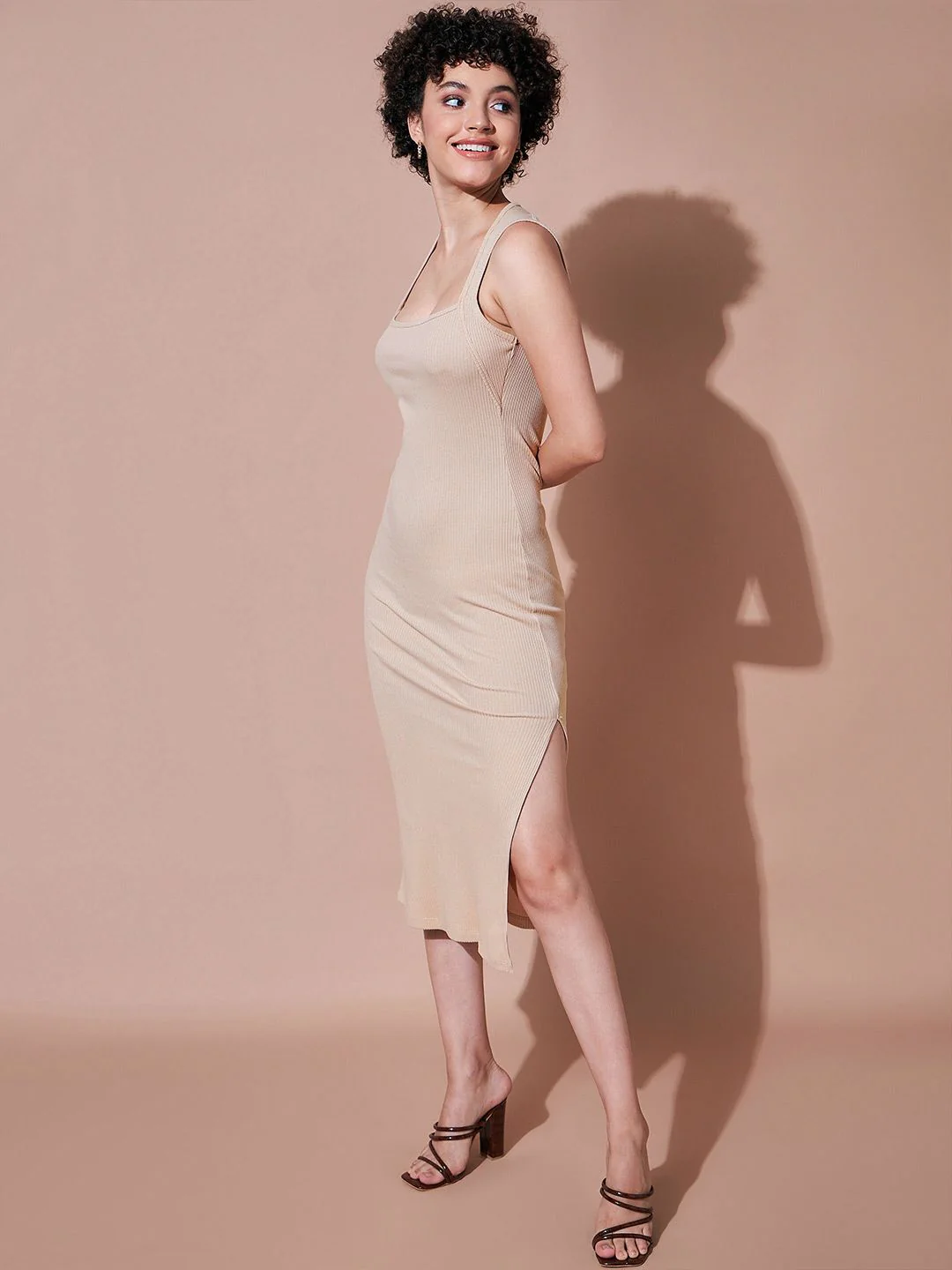 SASSAFRAS BASICS Sheath Midi Dress - Image 3