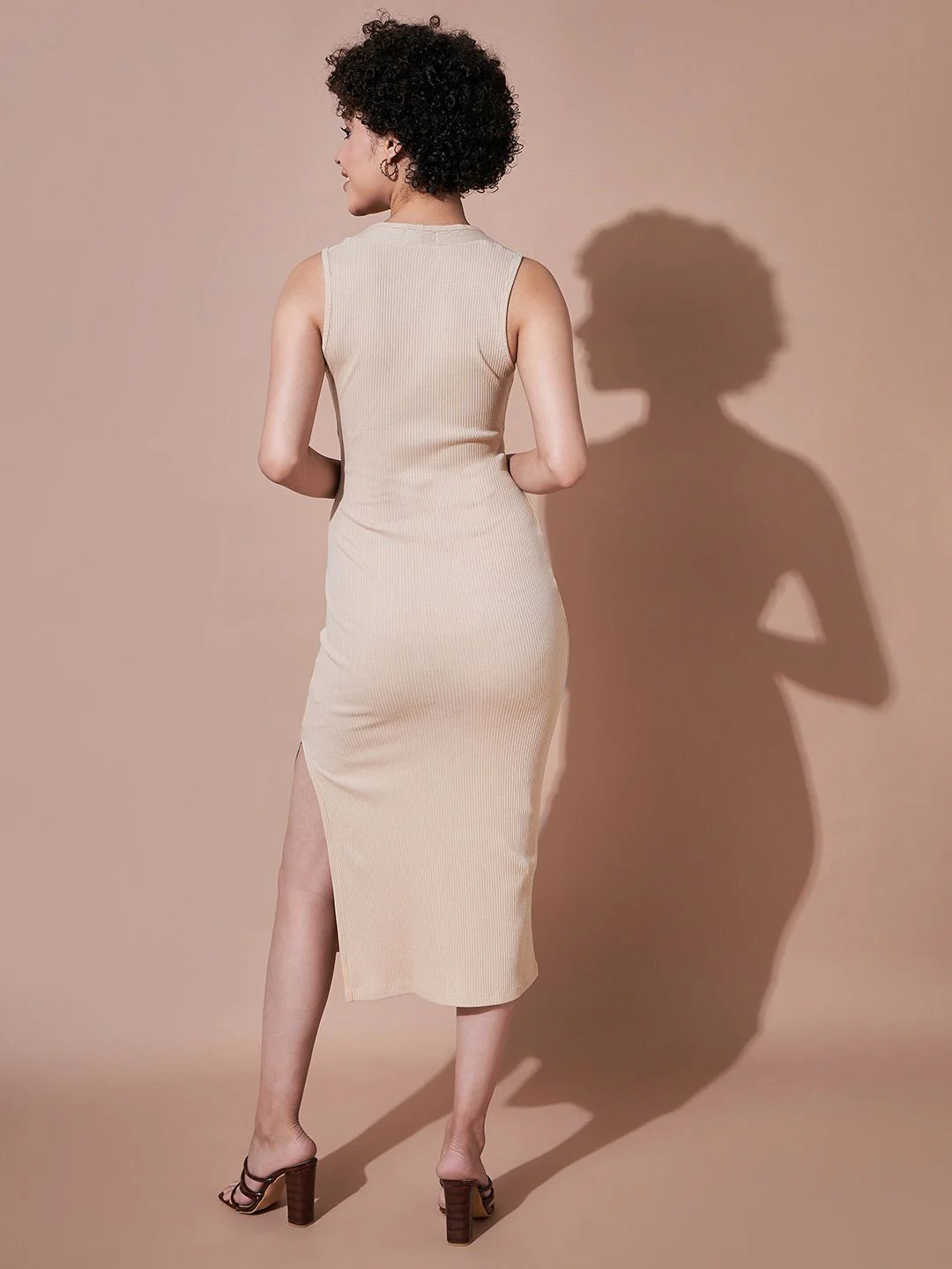 SASSAFRAS BASICS Sheath Midi Dress - Image 5