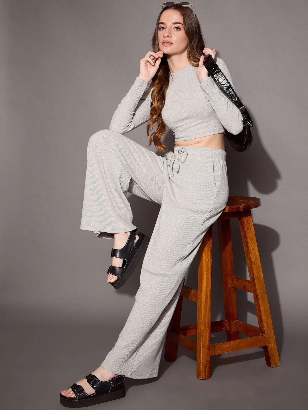 SASSAFRAS BASICS Solid Ribbed Trouser - Image 6