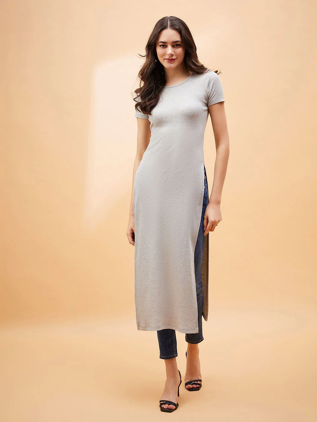 SASSAFRAS BASICS Striped Longline Cotton Top - Image 6