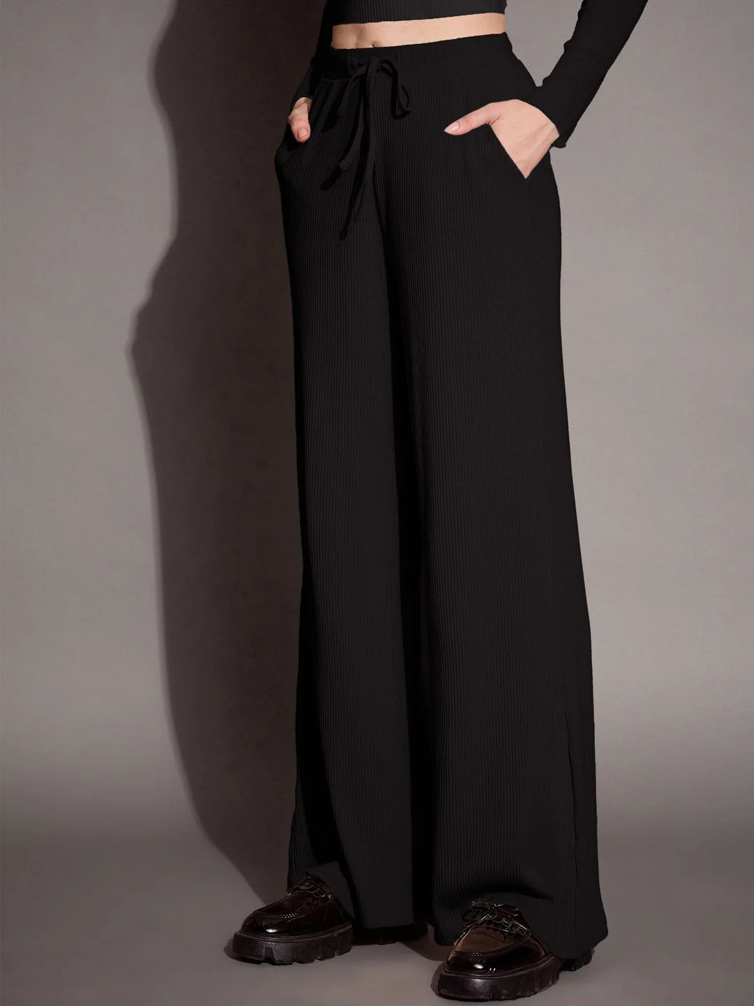 SASSAFRAS BASICS Women Solid Relaxed Fit Track Pants - Image 2