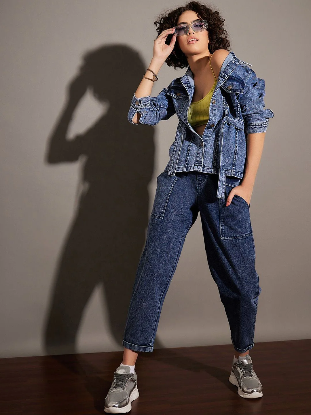SASSAFRAS Blue Spread Collar Denim Jacket - Image 6