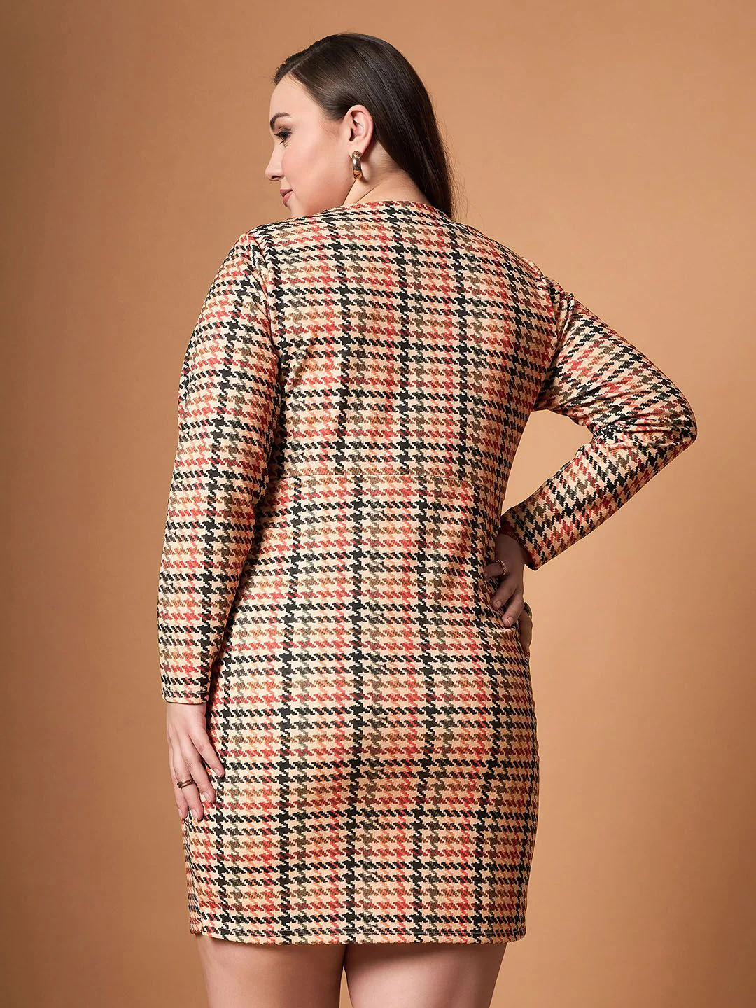 SASSAFRAS Curve Checked Dress - Image 5