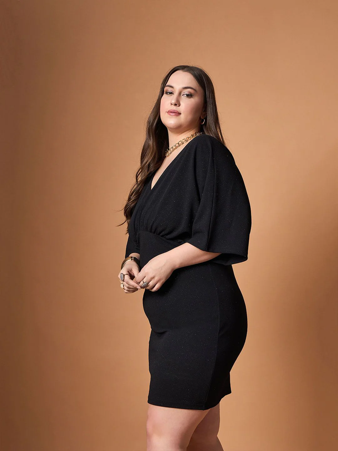 SASSAFRAS Curve Empire Dress - Image 3