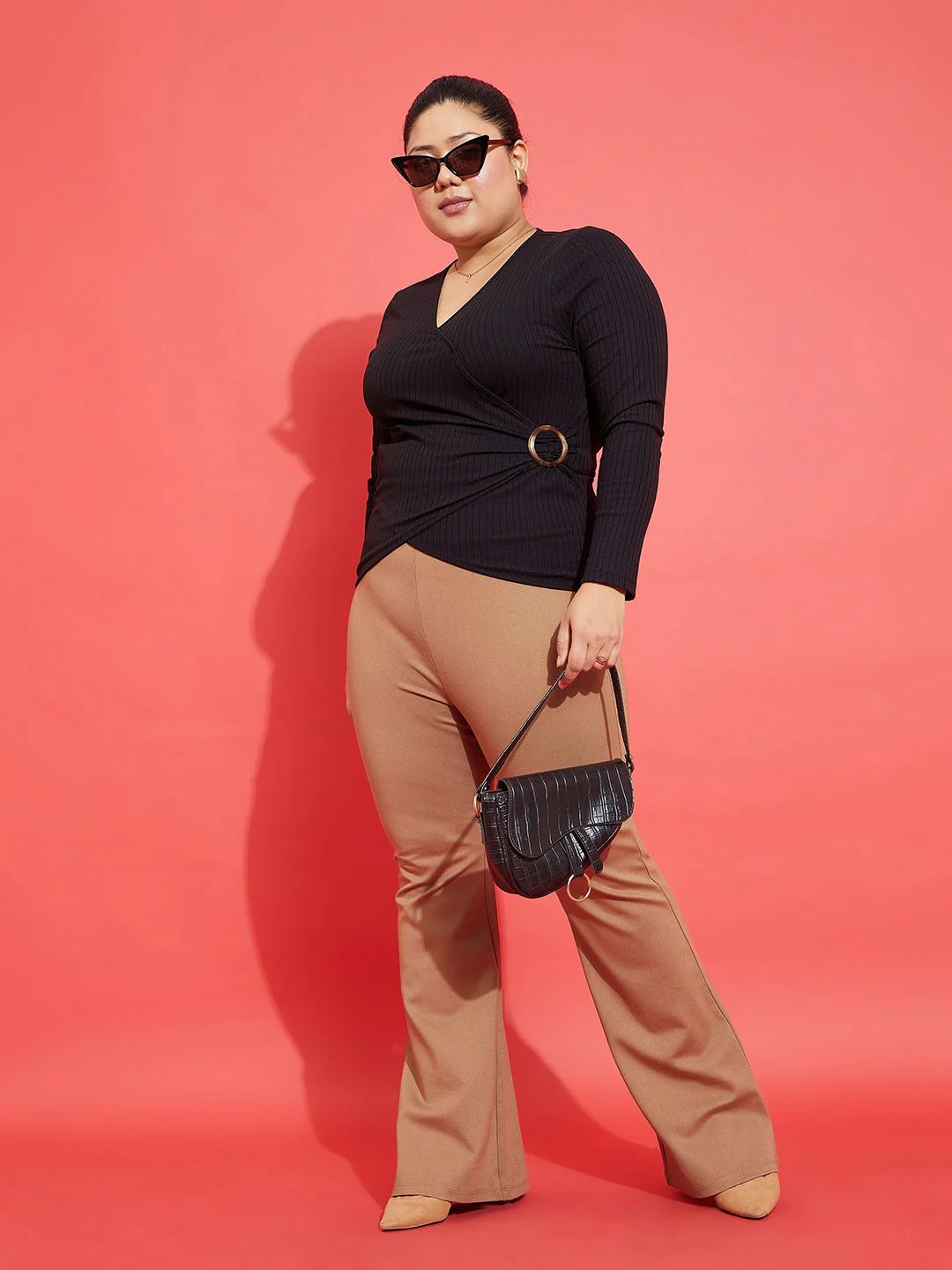 SASSAFRAS Curve Plus Size Wrap Top - Image 4