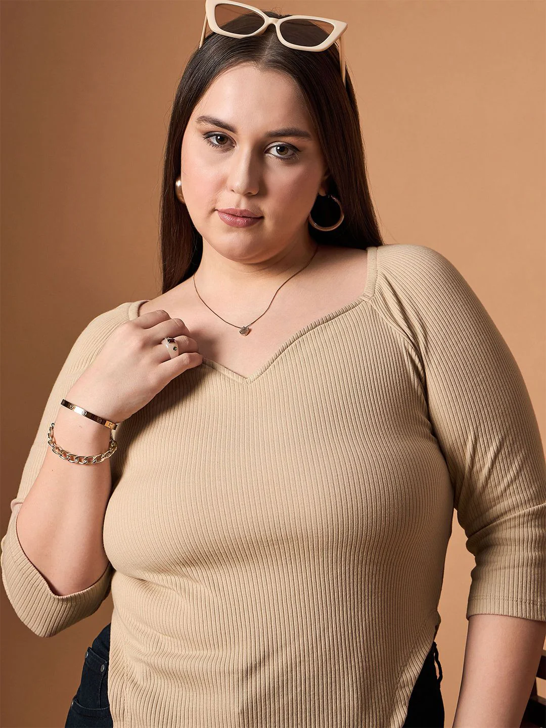 SASSAFRAS Curve Sweetheart Neck Top - Image 3