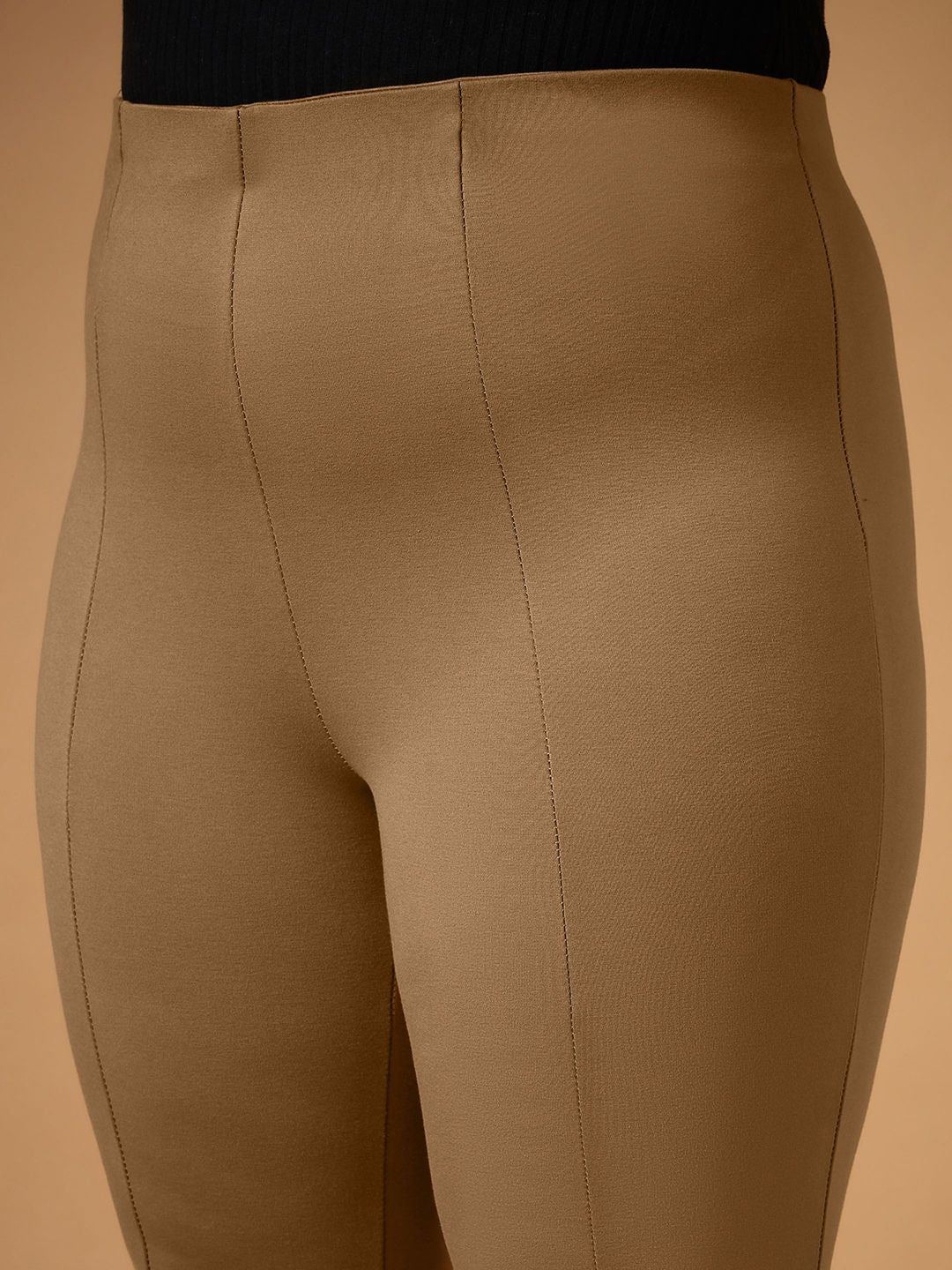 SASSAFRAS Curve Women Comfort Slim Fit High-Rise Trousers - Image 6