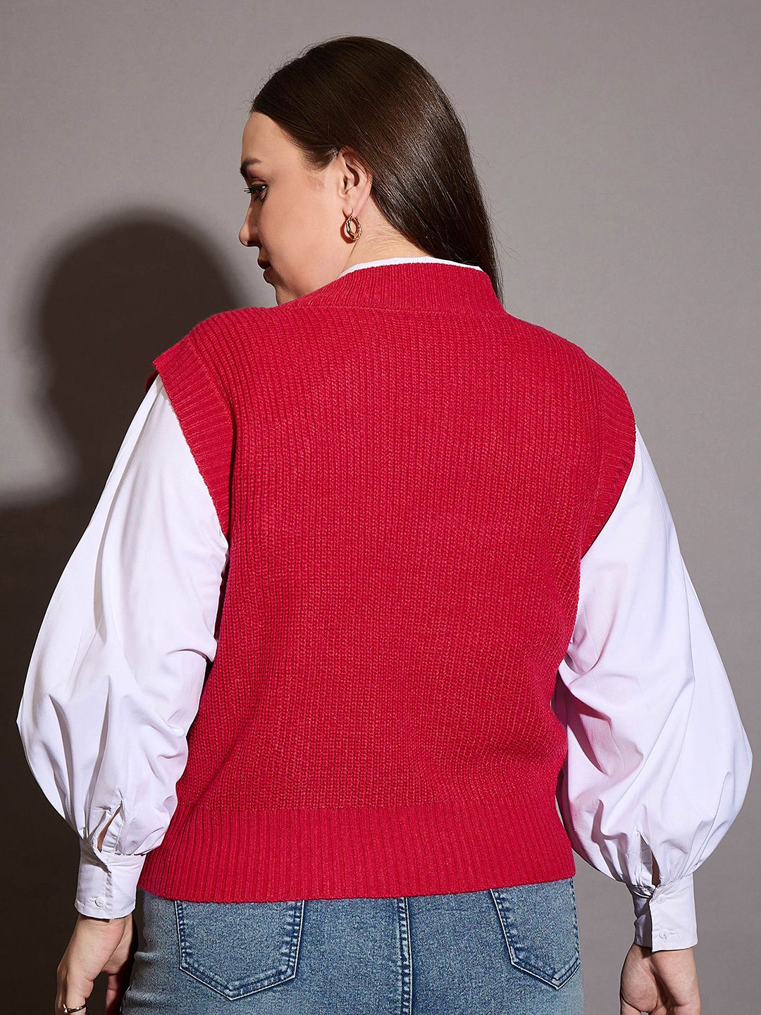 SASSAFRAS Curve Women Printed Sweater Vest - Image 5