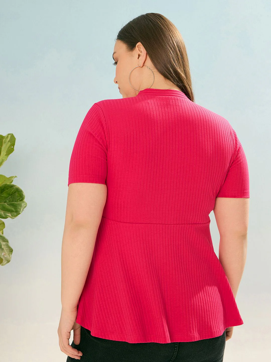 SASSAFRAS Curve Women V-Neck Plus Size Empire Top - Image 5