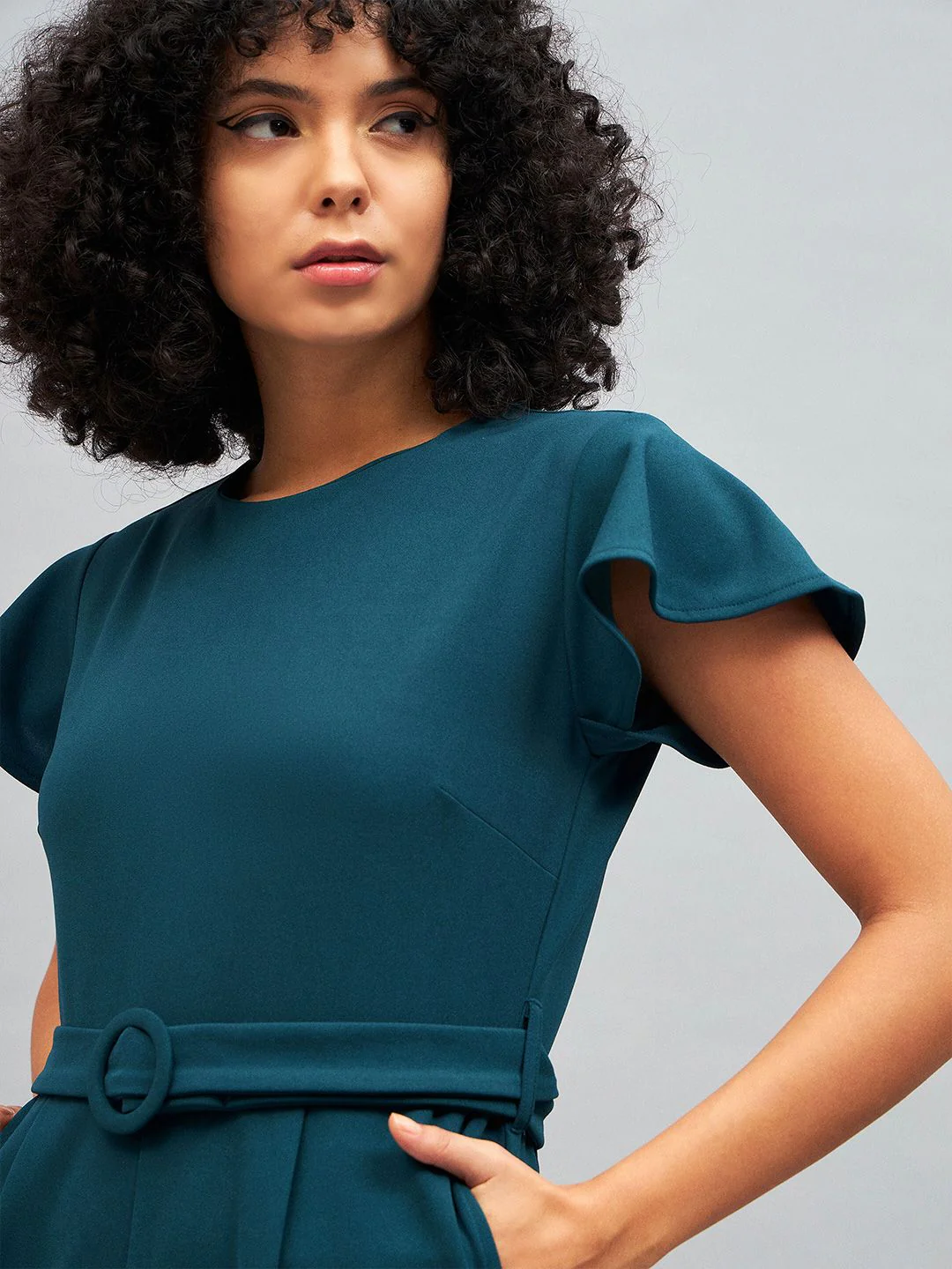SASSAFRAS Green Belted Basic Jumpsuit - Image 2