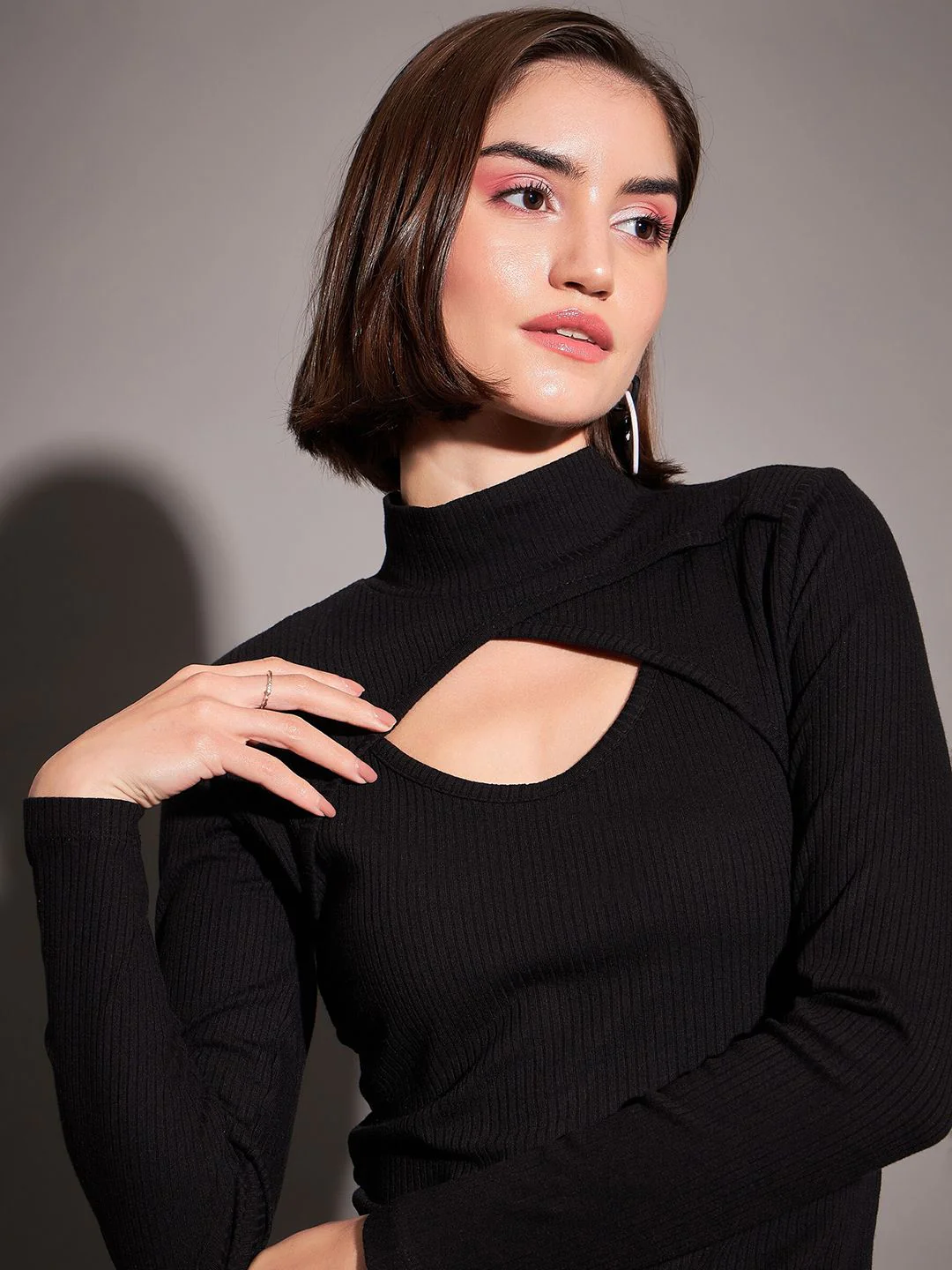 SASSAFRAS High Neck Cut Out Top - Image 2