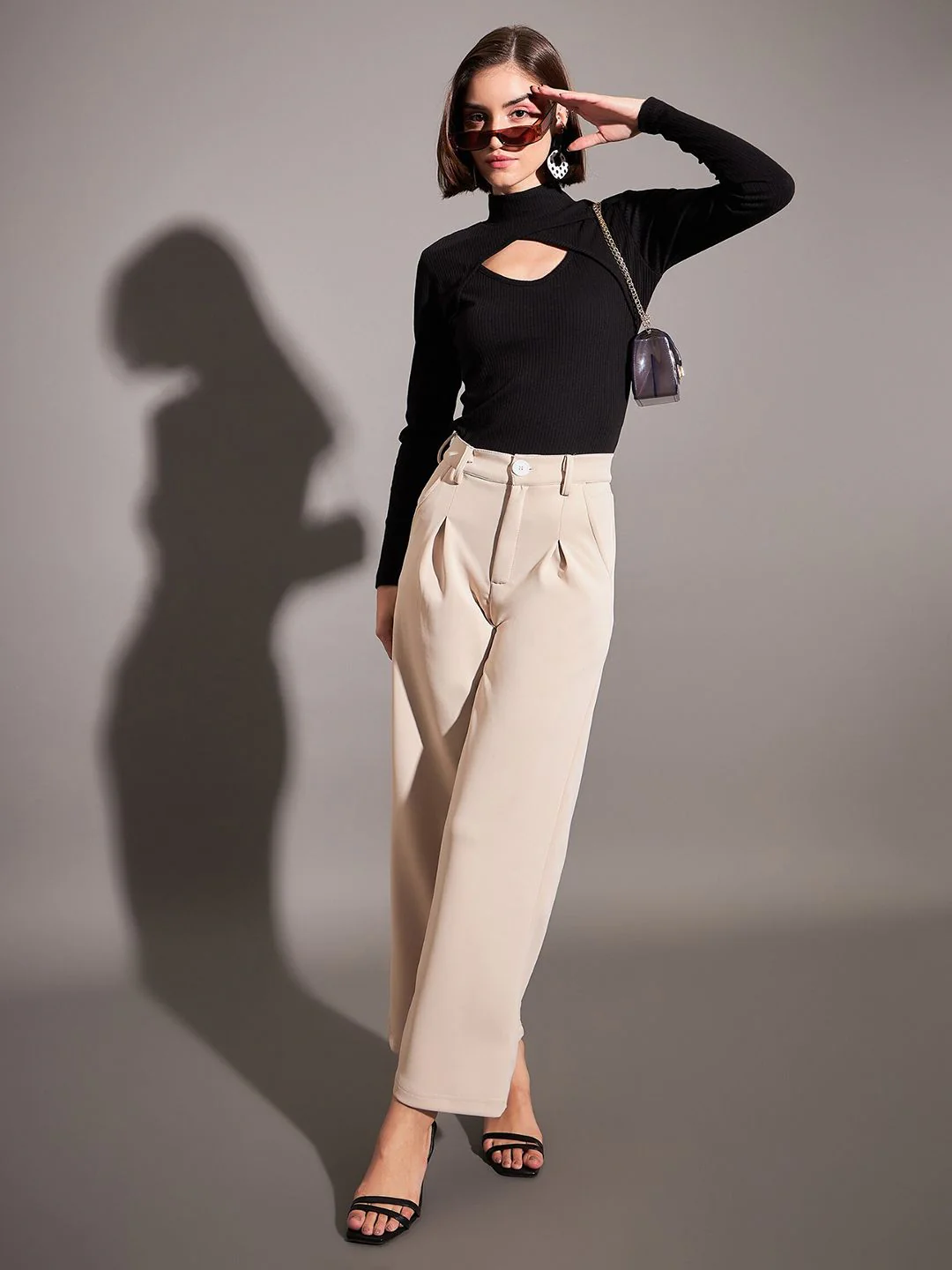 SASSAFRAS High Neck Cut Out Top - Image 4