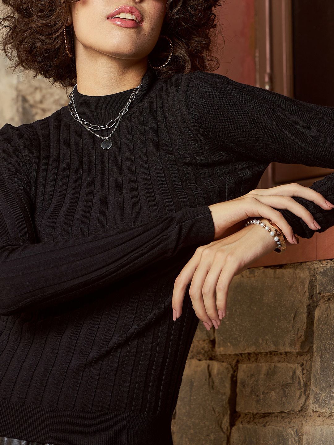 SASSAFRAS High Neck Ribbed Pullover - Image 2