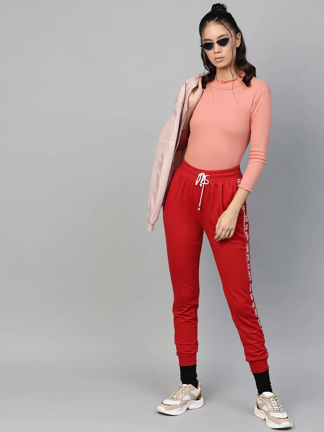 SASSAFRAS Peach-Coloured High-Neck Top - Image 4