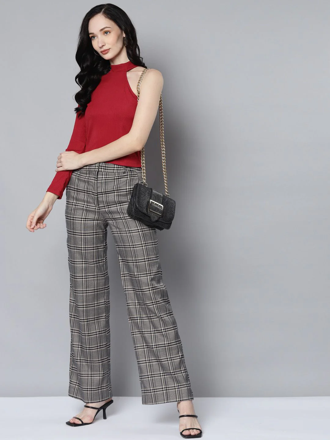 SASSAFRAS Red One Shoulder Top - Image 4