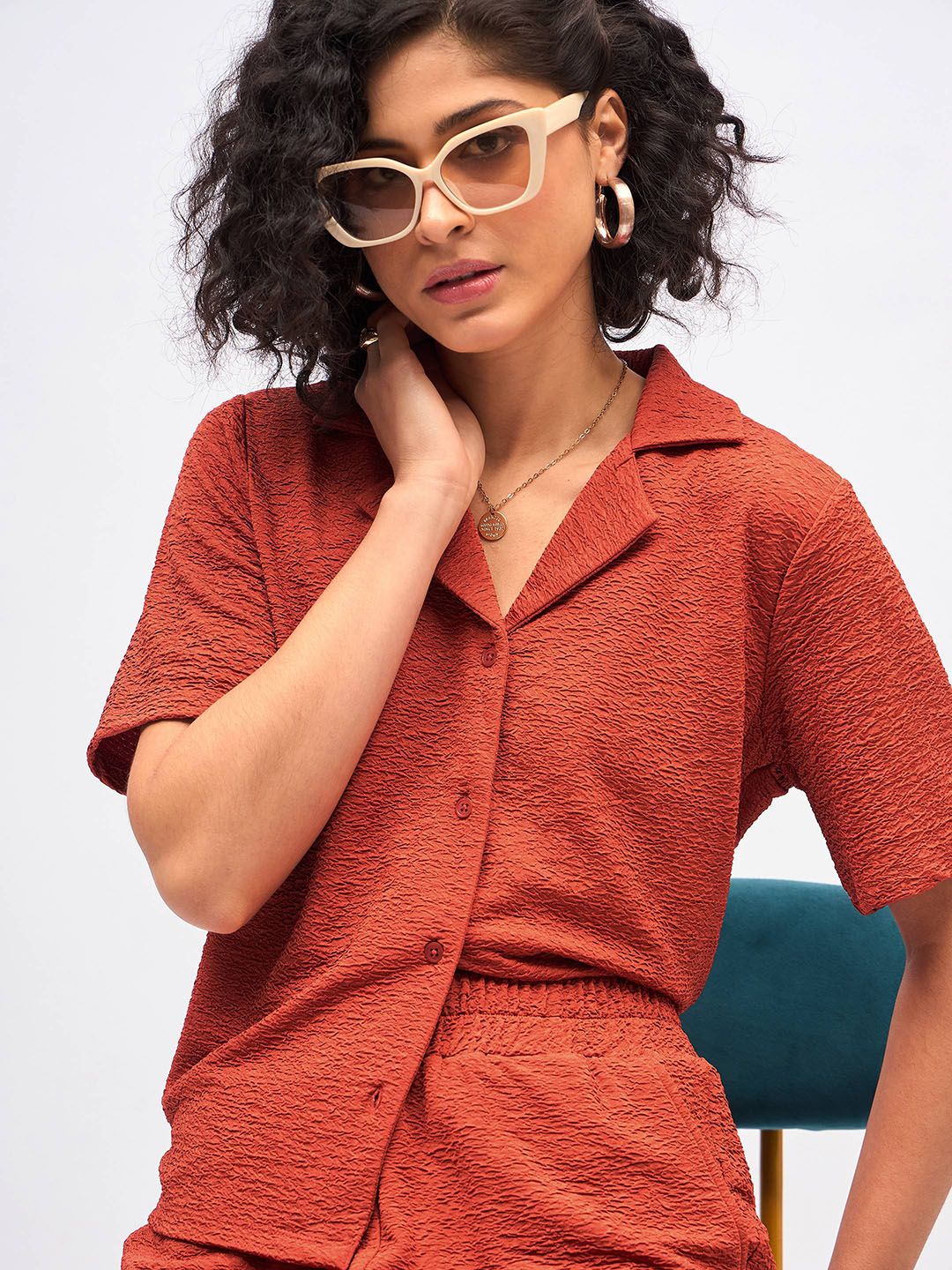 SASSAFRAS Self Design Shirt With Trousers - Image 2