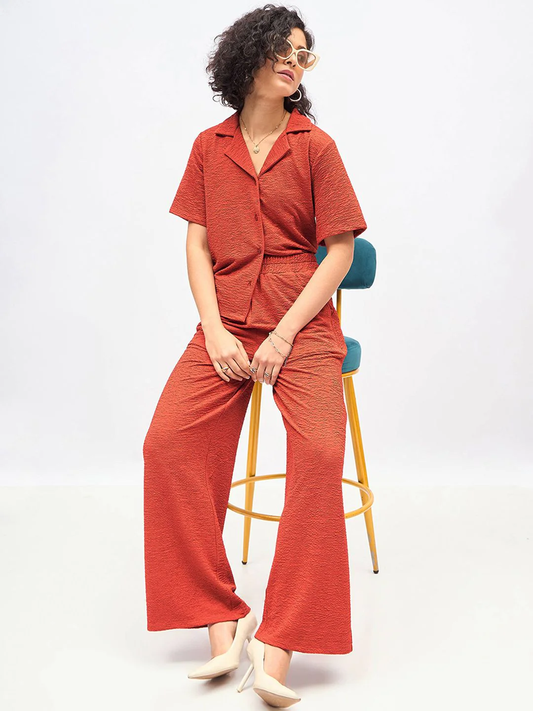SASSAFRAS Self Design Shirt With Trousers - Image 7