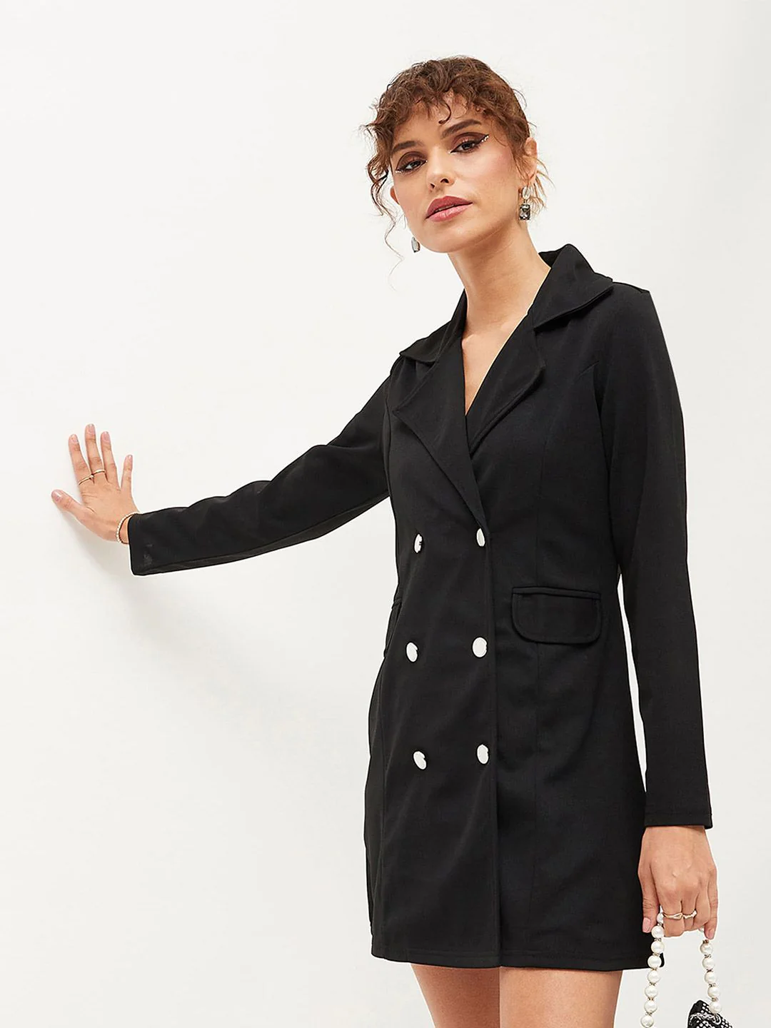 SASSAFRAS Shirt Mini Blazer Dress - Image 3