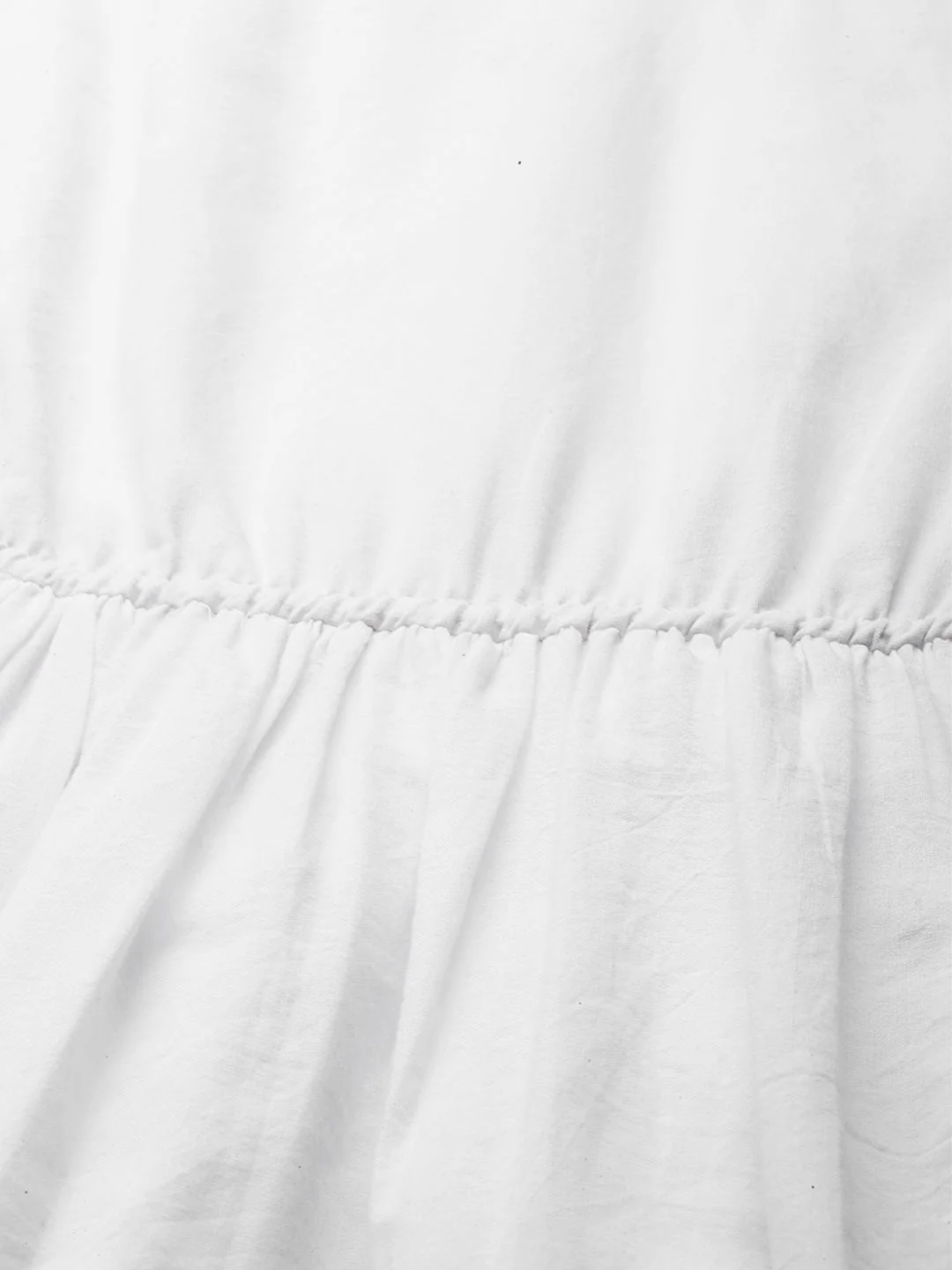 SASSAFRAS White Pure Cotton Solid A-Line Dress - Image 2