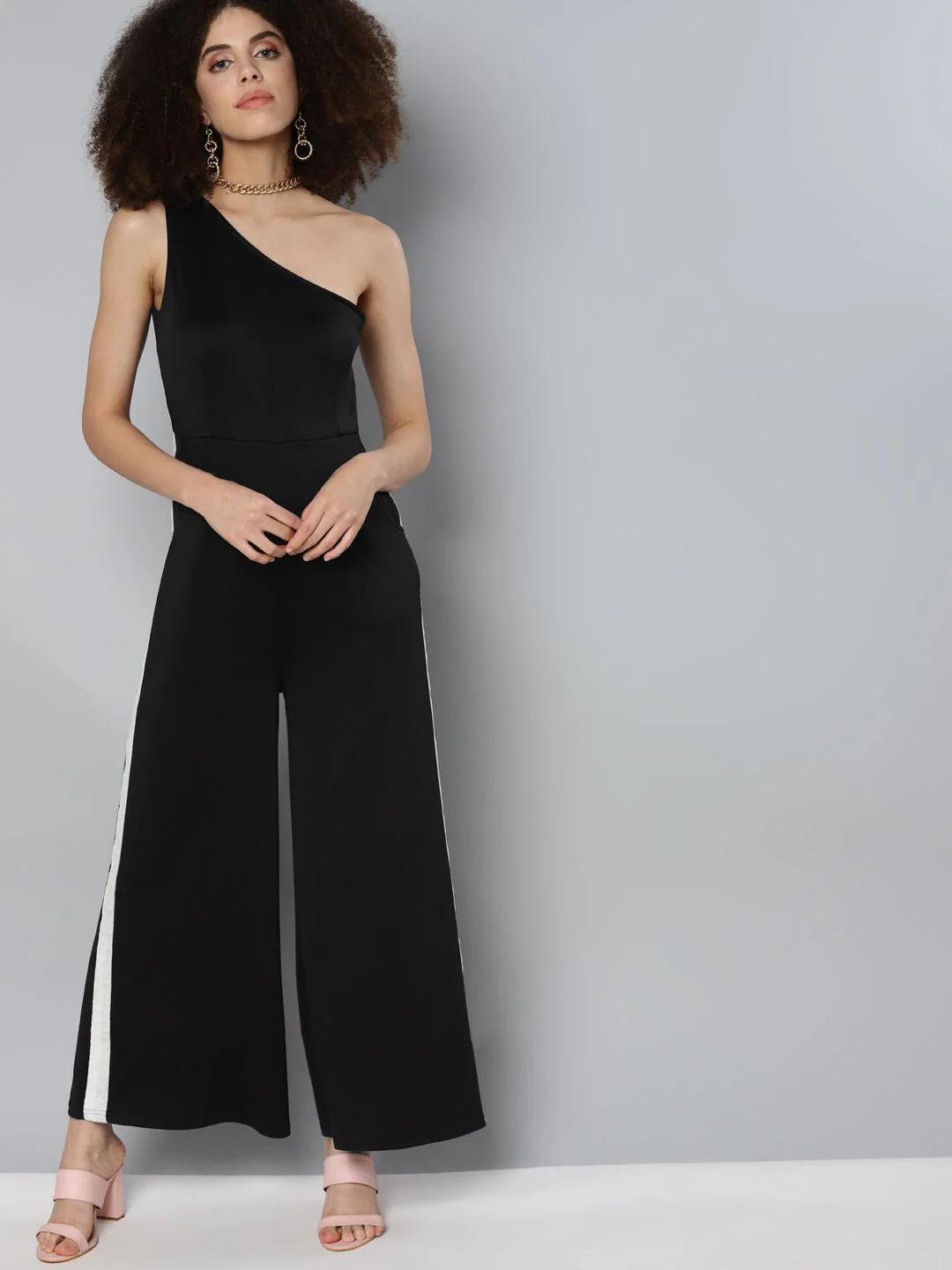 SASSAFRAS Women Black Basic Jumpsuit