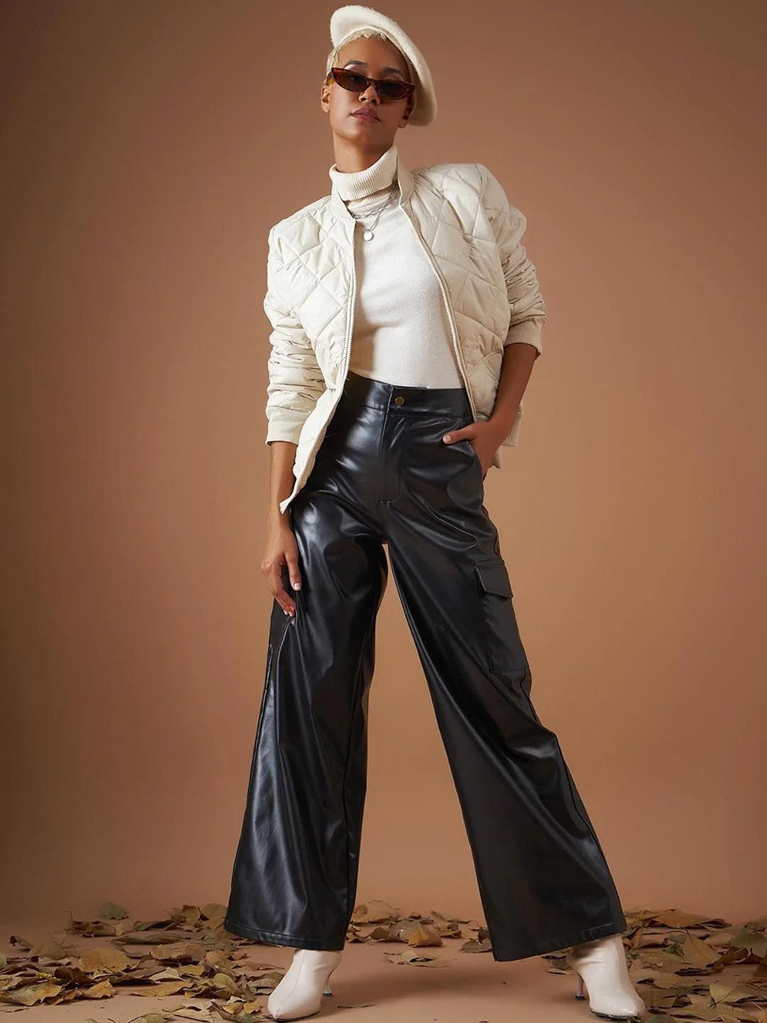 SASSAFRAS Women Black Straight Fit Parallel Trousers - Image 5
