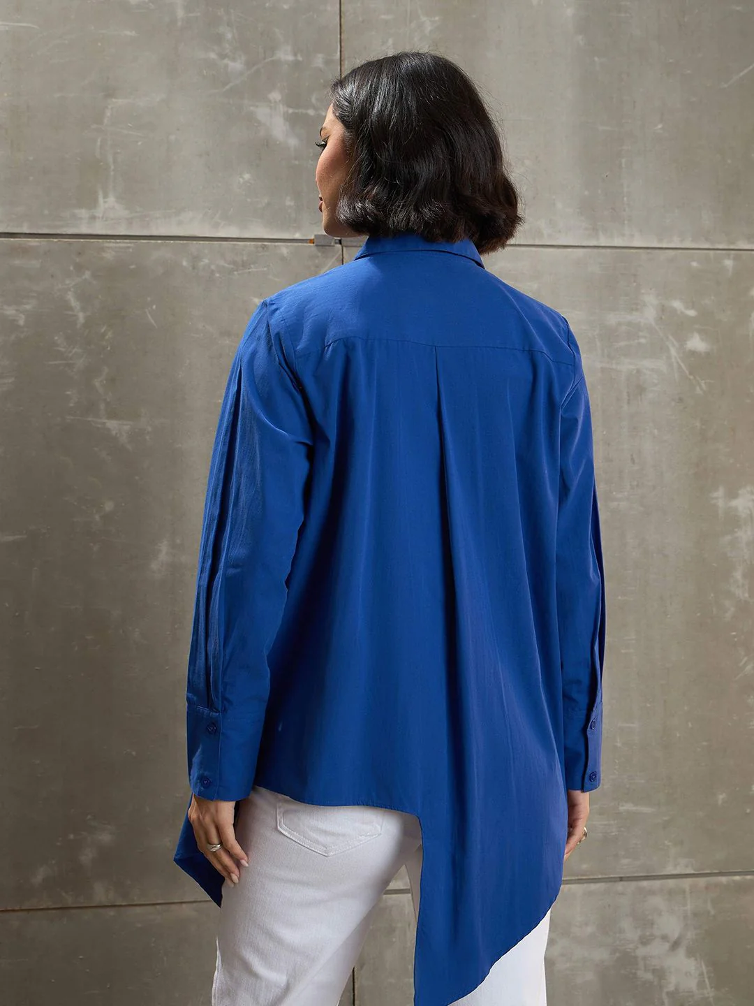 SASSAFRAS Women Relaxed Fit Spread Collar Solid Cotton Casual Shirt - Image 5