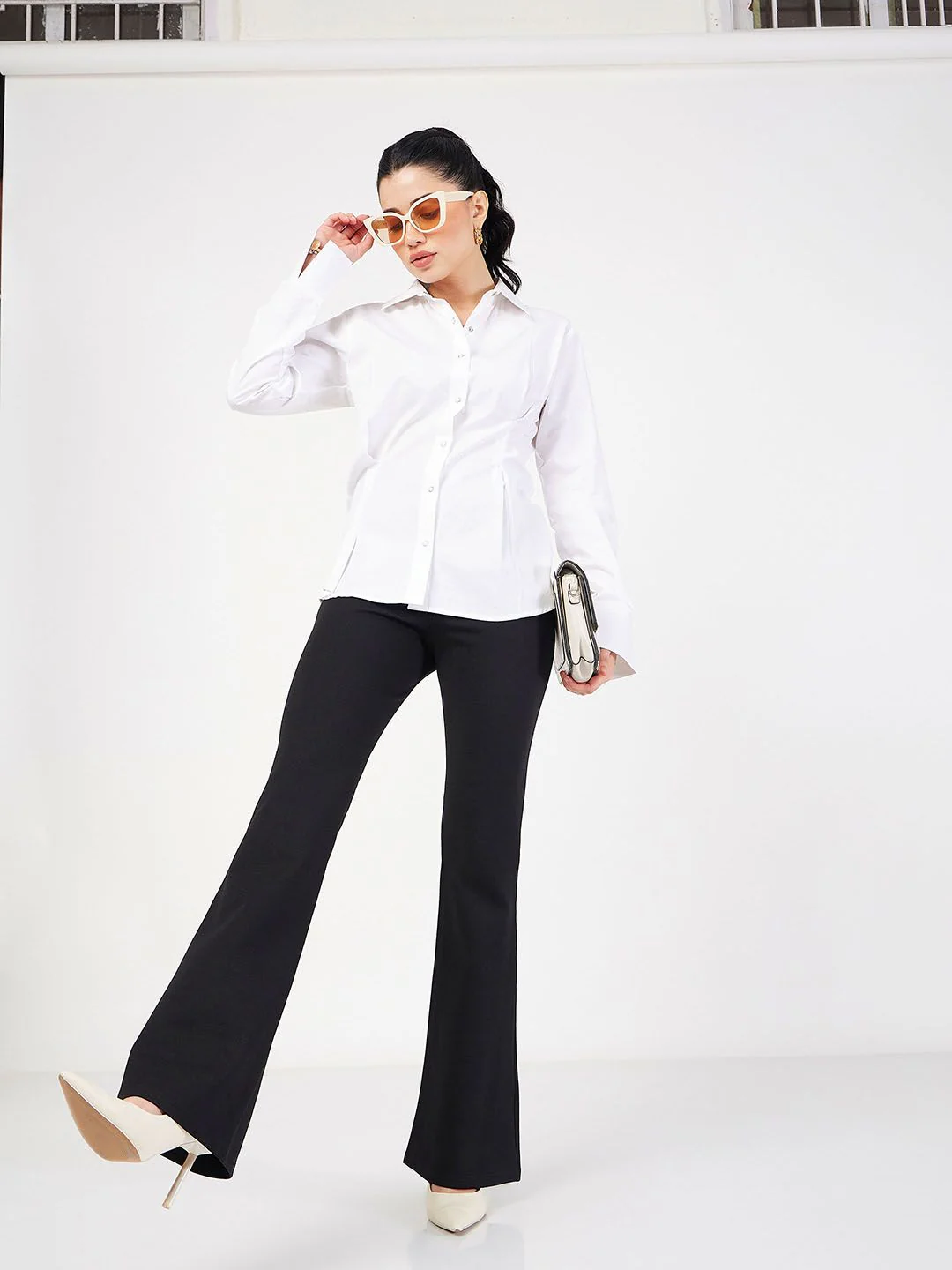 SASSAFRAS Women Slim Fit Bootcut Trousers - Image 5