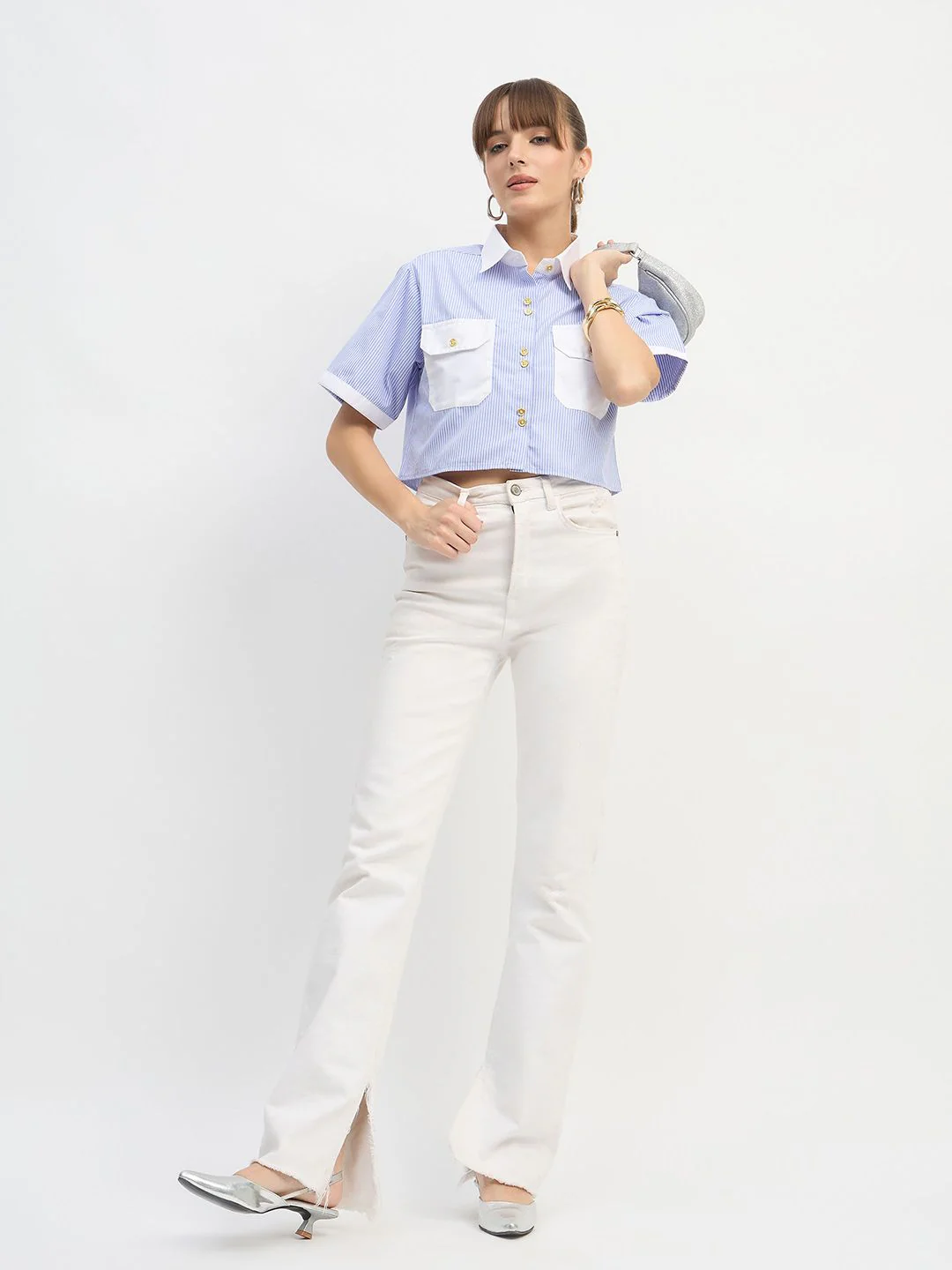 SASSAFRAS Women Striped Casual Shirt - Image 6