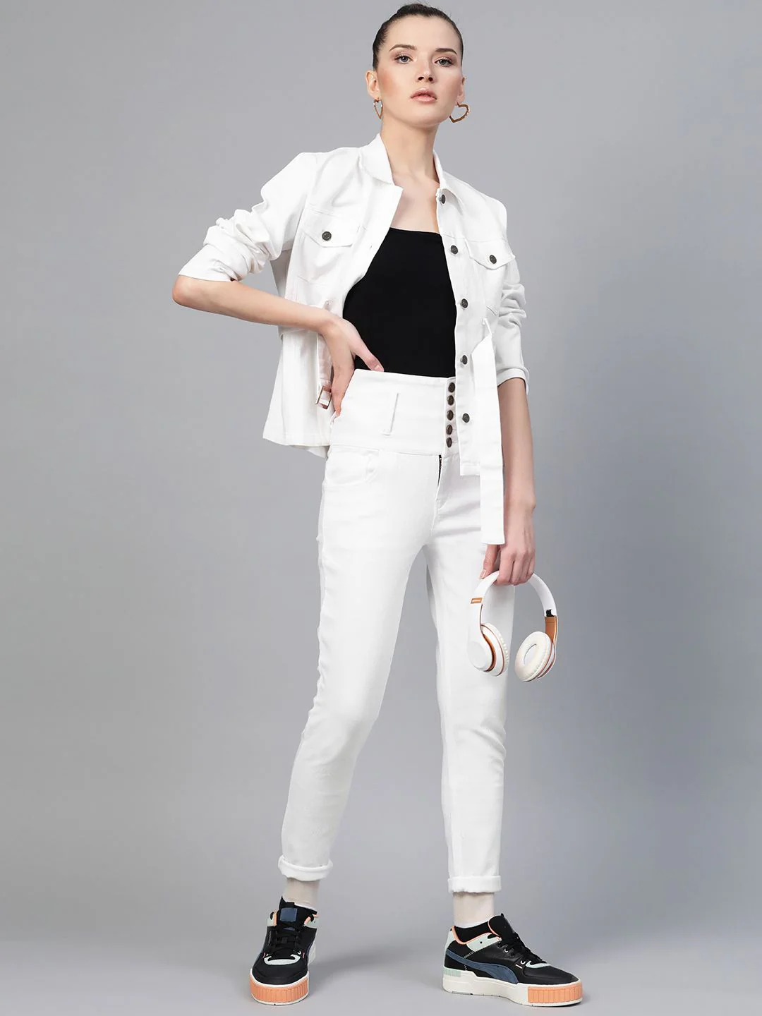 SASSAFRAS Women White Solid Tailored Jacket - Image 4