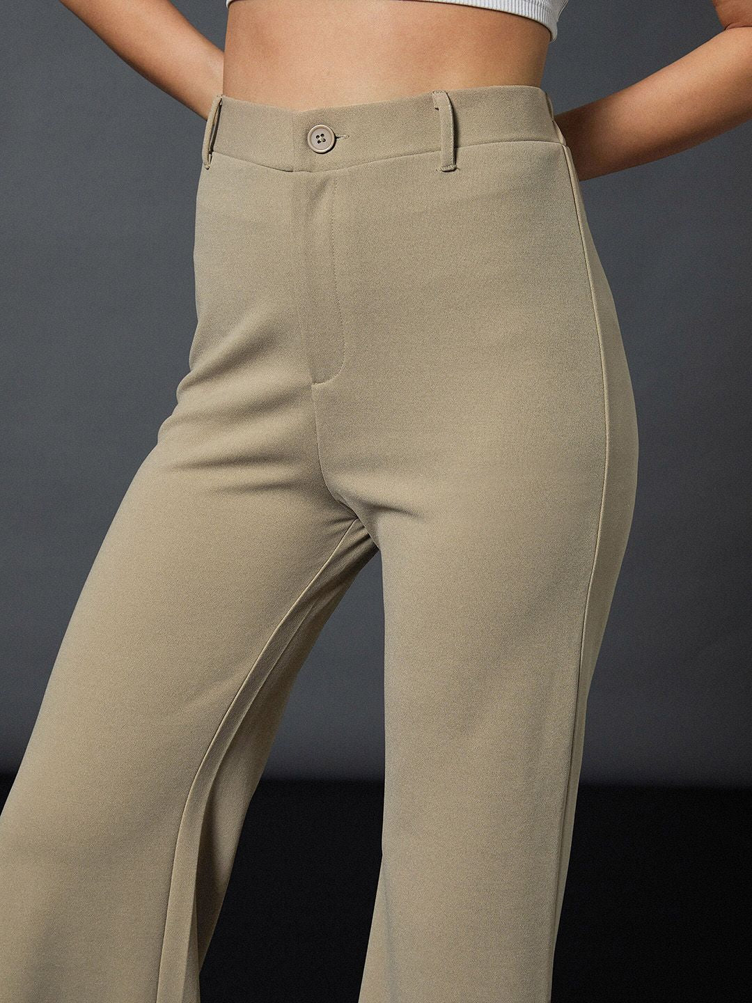 SASSAFRAS worklyf Brown Puff Sleeves Top & Trousers Co-Ords - Image 3