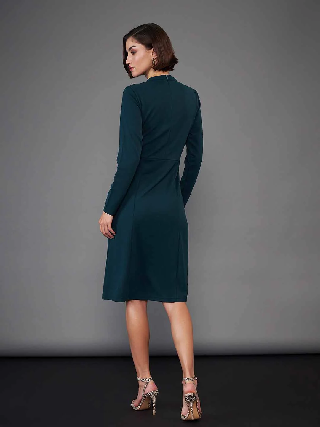 SASSAFRAS worklyf High Neck A-Line Dress - Image 4