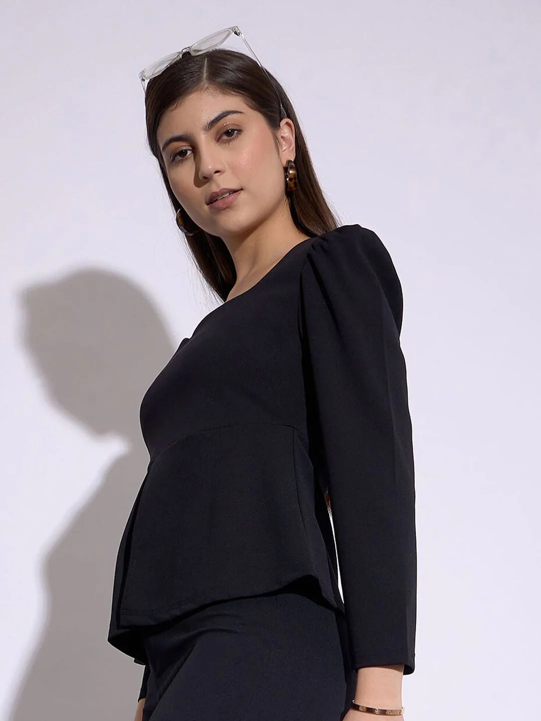 SASSAFRAS worklyf Sweetheart Neck Puff Sleeve Top - Image 3