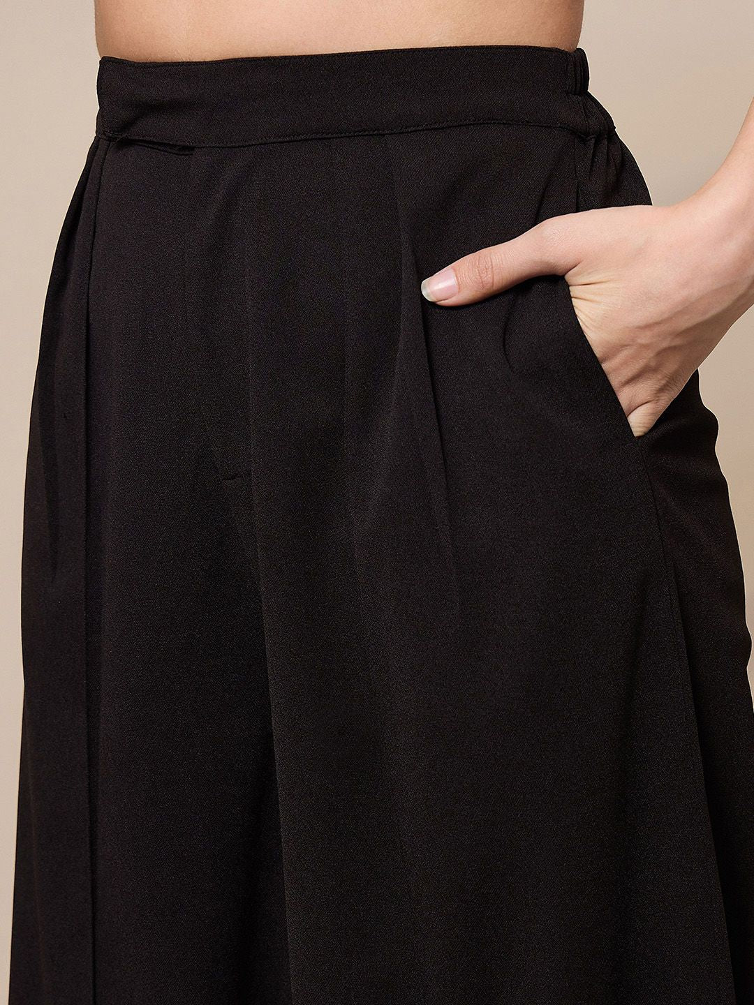 SASSAFRAS worklyf Women Relaxed Straight Leg Pleated Trousers - Image 6