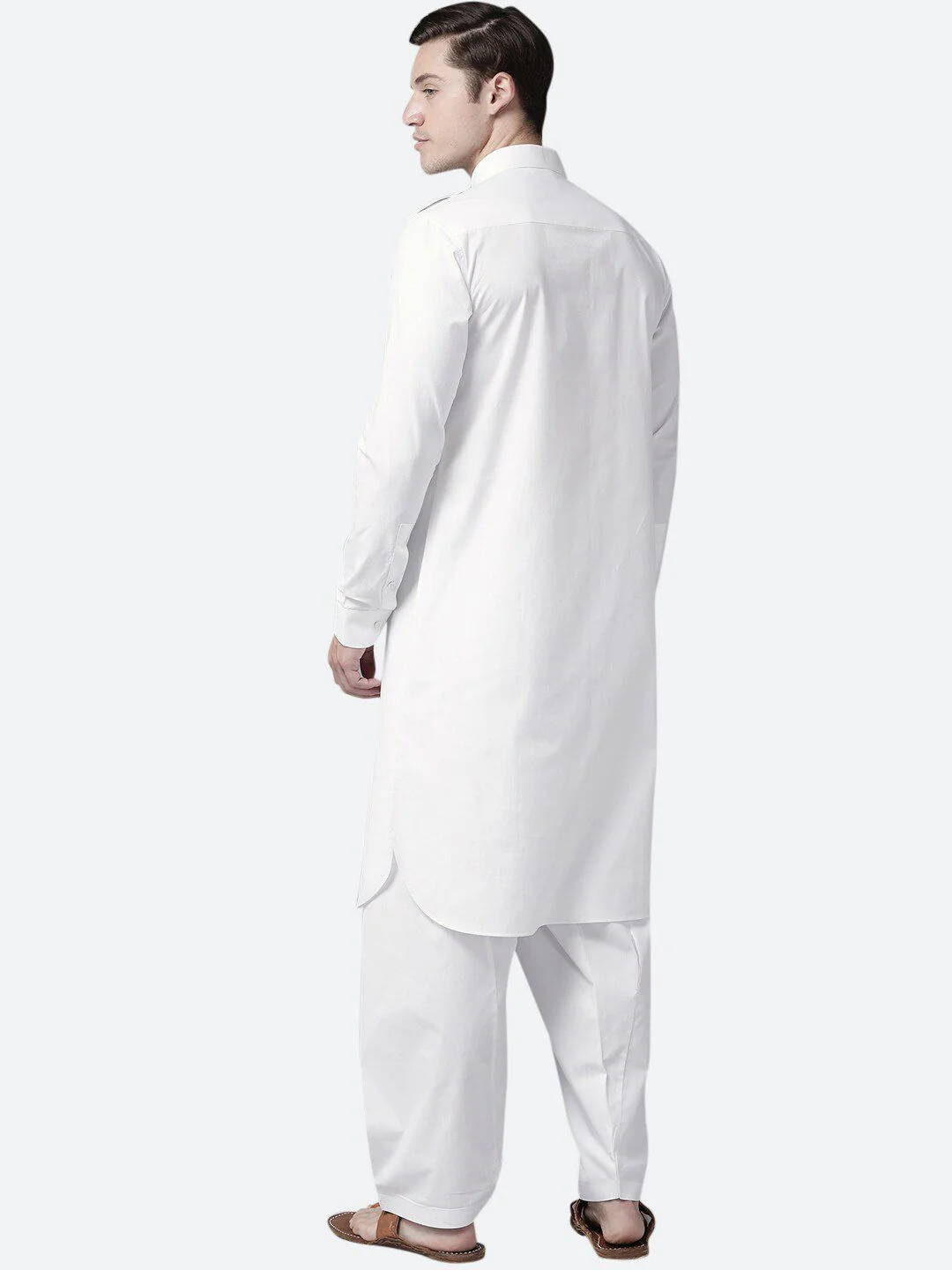 See Designs Men White Regular Pure Cotton Kurta with Pyjamas - Image 5