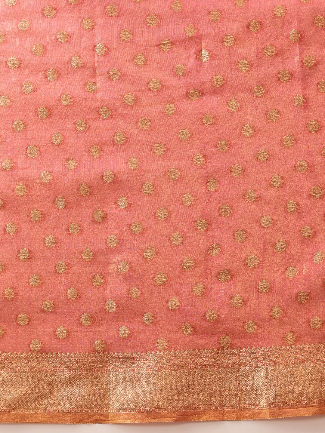 Silk Land Woven Design Zari Kanjeevaram Saree with blouse piece - Image 4