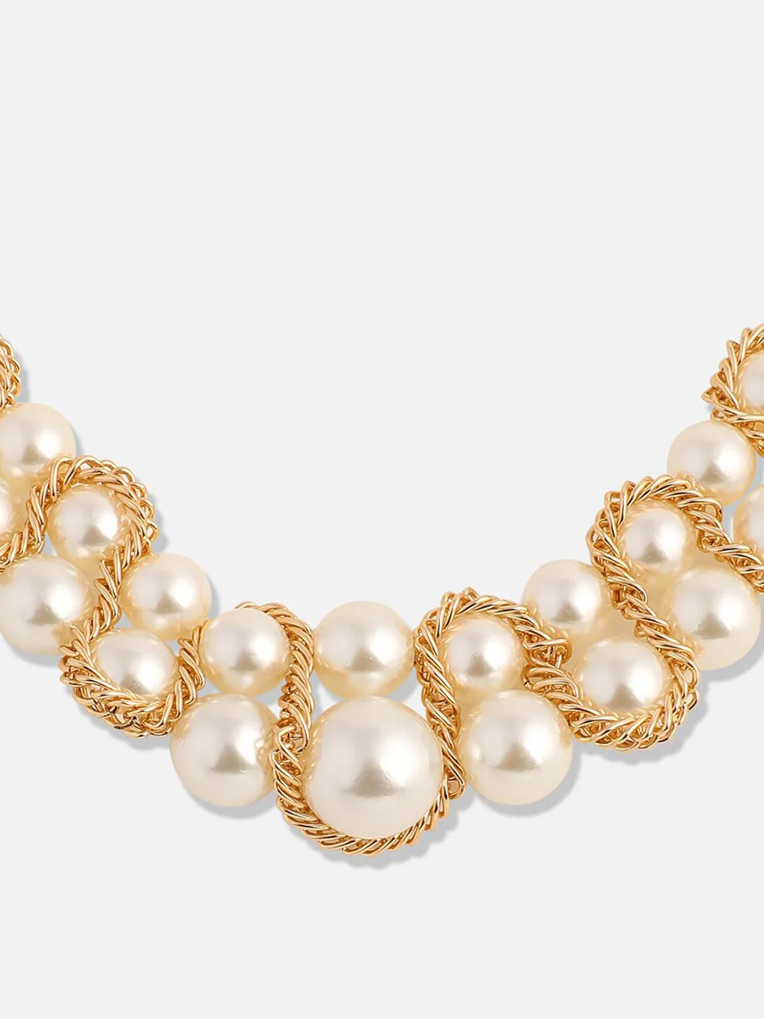 SOHI Gold-Plated Beaded Necklace - Image 3