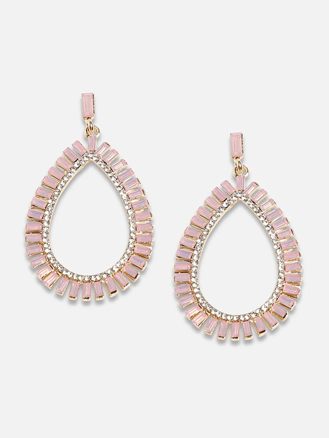 SOHI Gold-Plated Teardrop Shaped Drop Earrings - Image 2