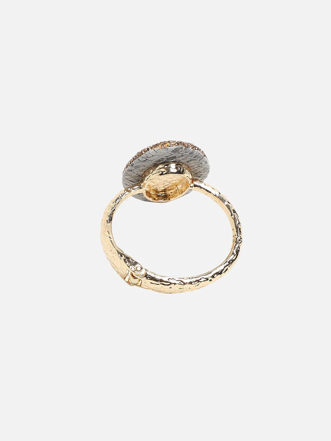 SOHI Women Gold Plated Stone Studded Bangle Style Bracelet - Image 5