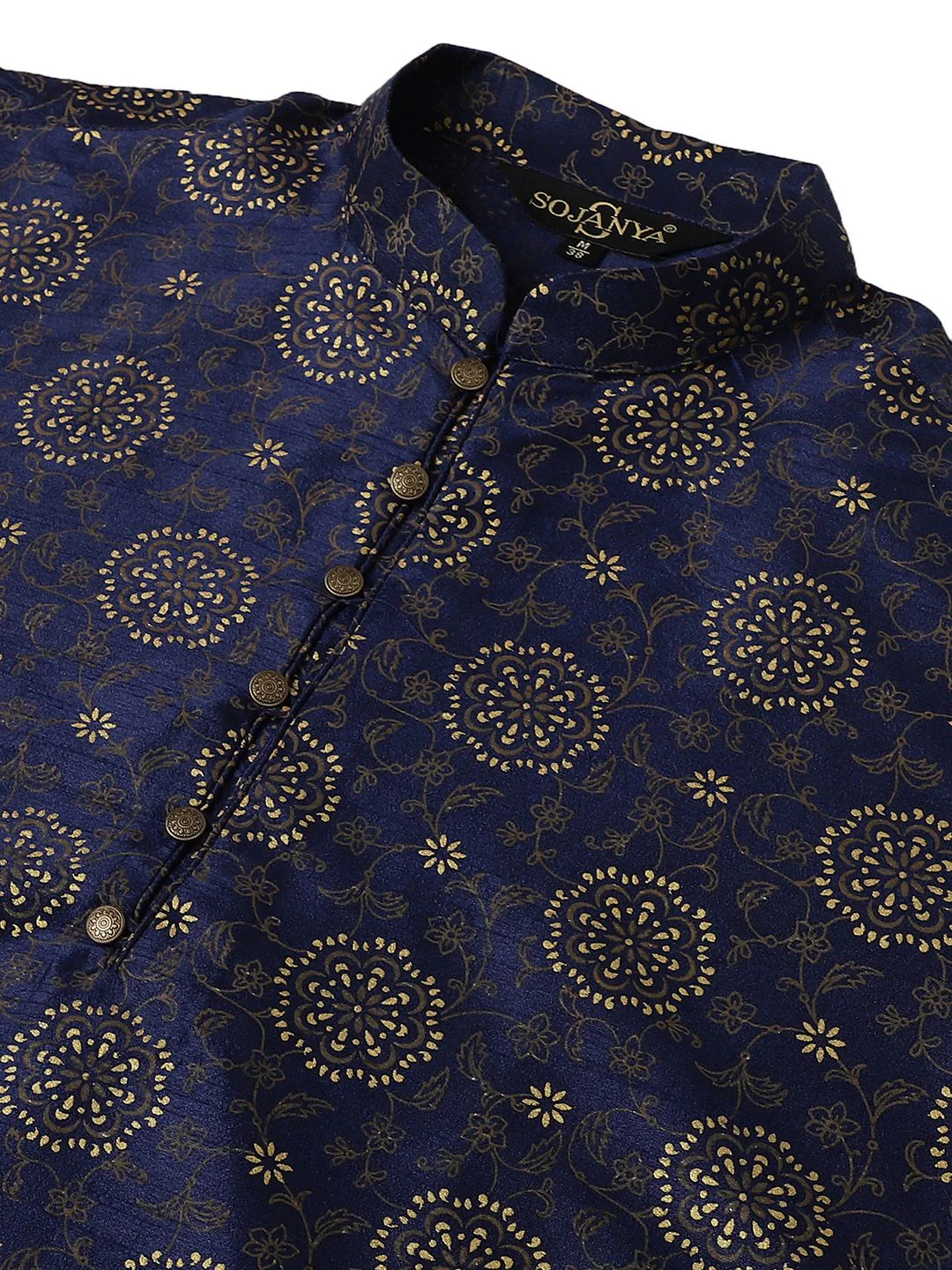 SOJANYA Floral Printed Mandarin Collar Straight Kurta - Image 7