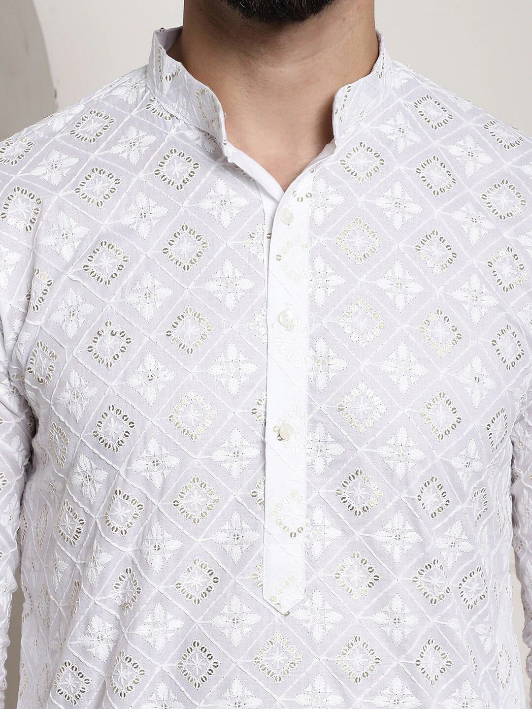 SOJANYA Printed Chikankari Kurta - Image 2