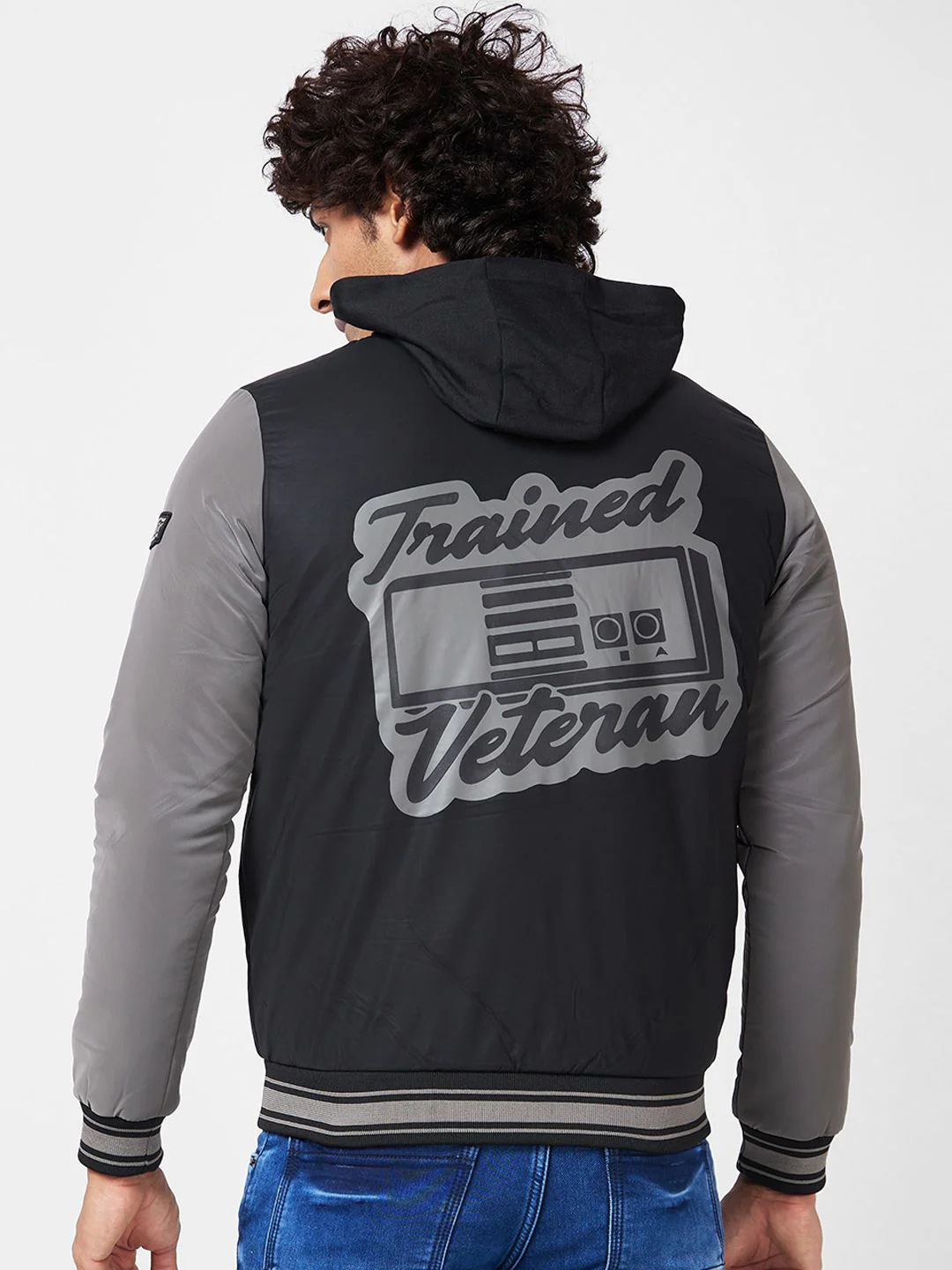 SPYKAR Colourblocked Bomber With Patchwork Jacket - Image 5