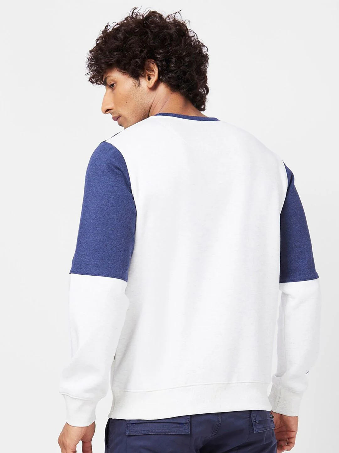 SPYKAR Colourblocked Cotton Pullover Sweatshirt - Image 5