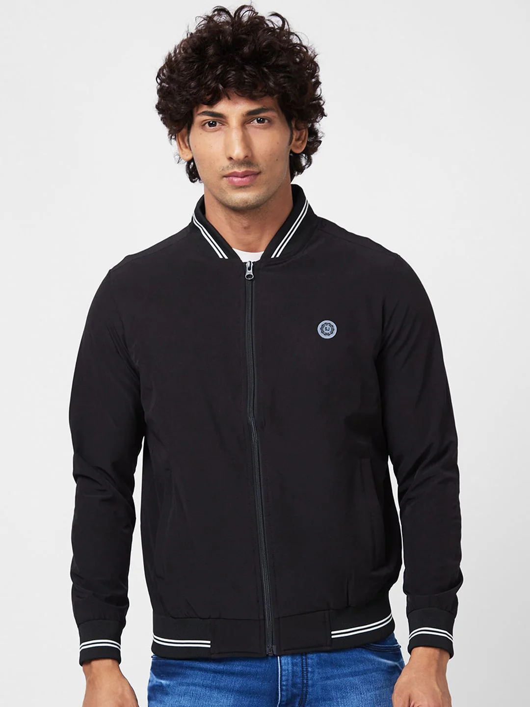 SPYKAR Henley Collar Bomber Jacket