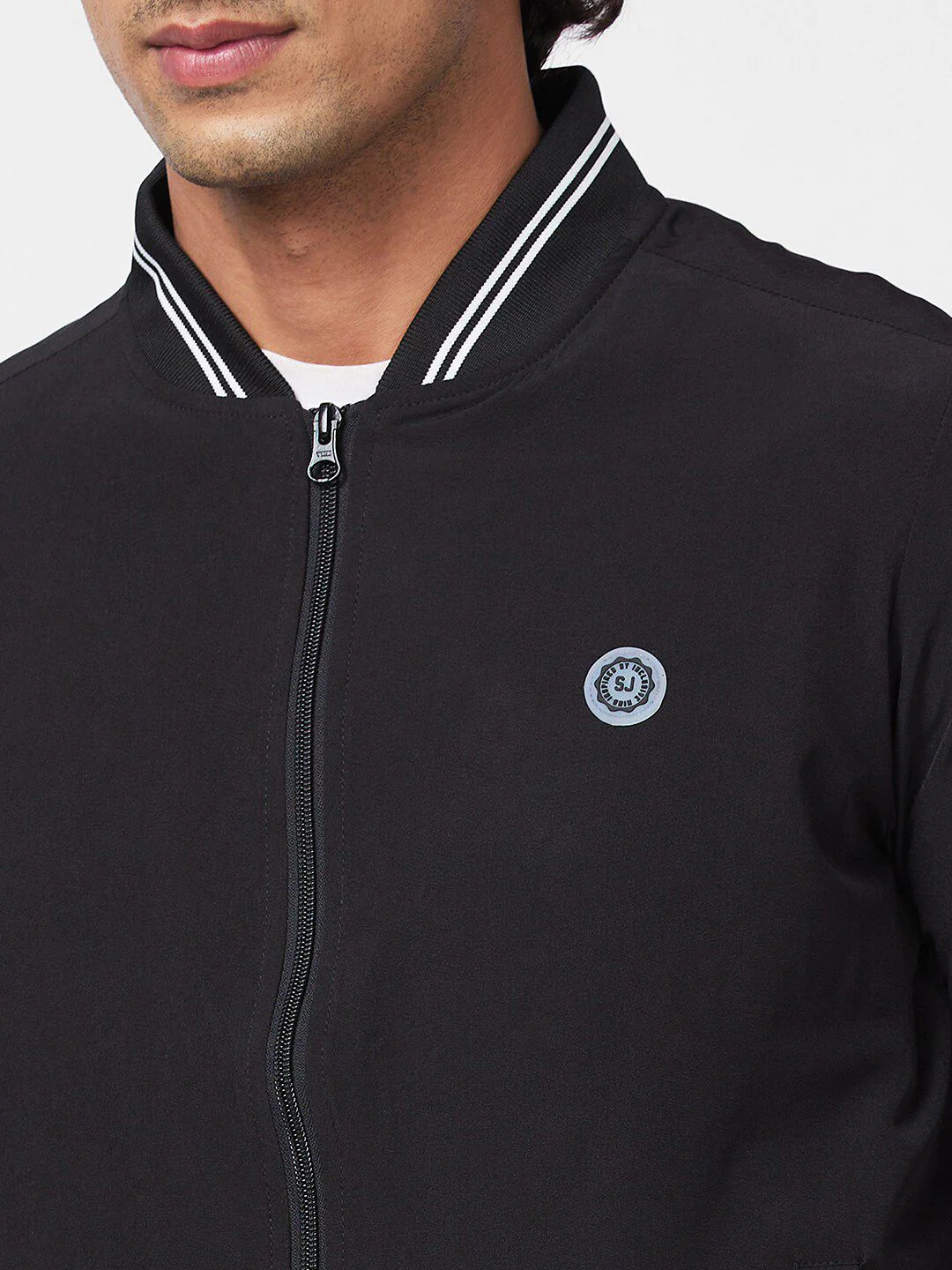 SPYKAR Henley Collar Bomber Jacket - Image 2
