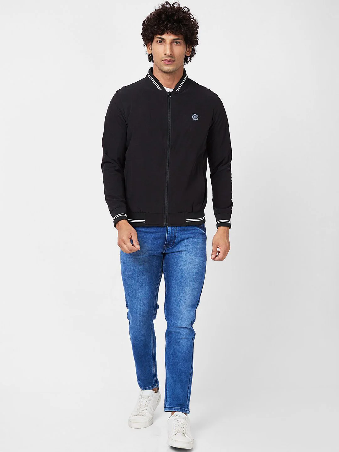 SPYKAR Henley Collar Bomber Jacket - Image 4