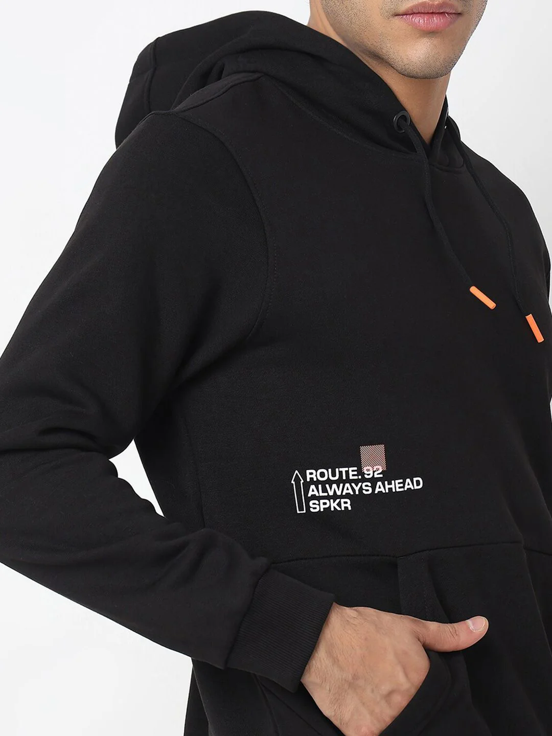 SPYKAR Hooded Neck Long Sleeves Cotton Pullover Sweatshirt - Image 2