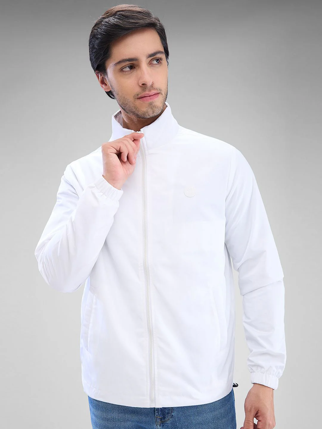 SPYKAR Men Full Sleeve Regular Fit Solid Bomber Jacket