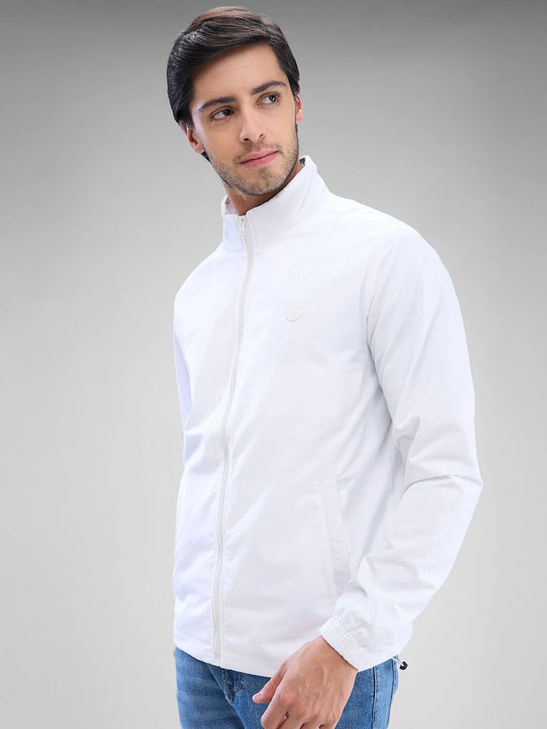 SPYKAR Men Full Sleeve Regular Fit Solid Bomber Jacket - Image 3